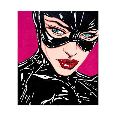 Embellished Art Prints or our Original Paintings Plush Blanket, Catwoman, Pop Art, Paintings, Canvas, Black, Art