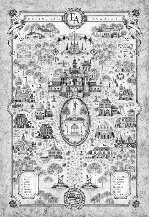 truly devious maureen johnson ellingham academy map Stevie Bell Aesthetic, Stevie Bell Truly Devious, Truly Devious Fanart, Ellingham Academy, Stevie Bell, Truly Devious, Mystery Aesthetic, Maureen Johnson, Maps Posters