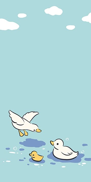 Duck Illustration, Duck Drawing, Duck Wallpaper, Cute Home Screen Wallpaper, Logo Animal, Cute Ducklings, Cute Blue Wallpaper, Duck Art, Wallpaper Image