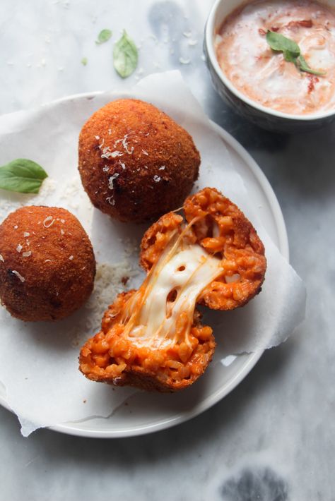 Fried Risotto Balls, Risotto Balls, Arancini Recipe, Butternut Squash Risotto, Gooey Cheese, Steamed Buns, Easy Cheesy, Roasted Butternut, Roasted Butternut Squash