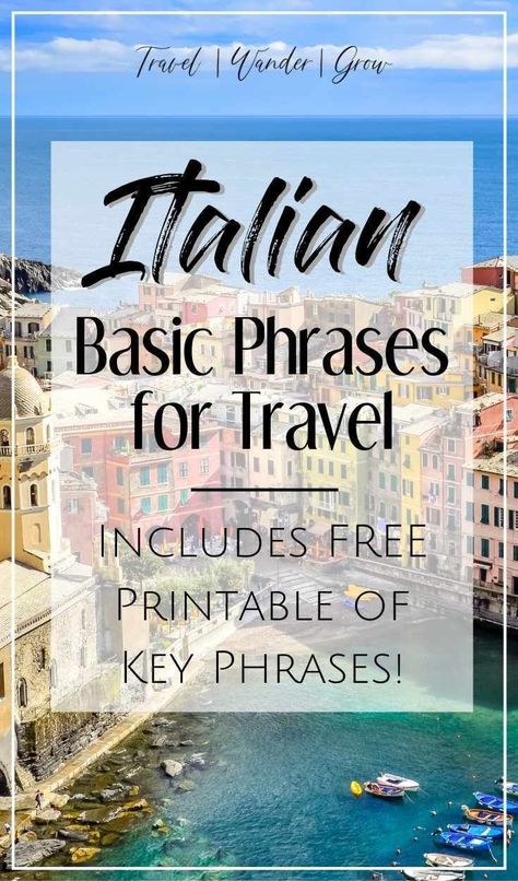 Italian Phrases Quotes, Italian Phrases For Travelers, Quotes Tattoo Ideas, Language Learning Tips, Italian Sayings, Cruise Italy, Italy Trip Planning, Travel Phrases, Italian Trip