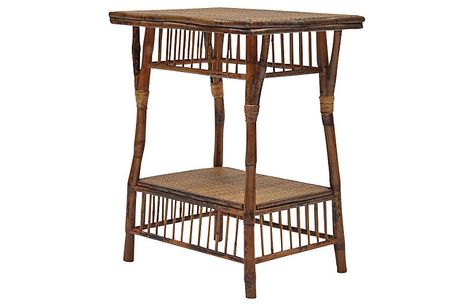 Bombay Side Table - Tortoise Statement Lamp, Bamboo Furniture, Large Coffee Tables, Bamboo Frame, Antique Inspiration, Classic Frame, Woven Top, Accent Table, Furniture Shop