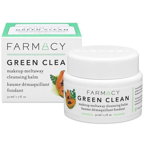 Farmacy Green Clean Makeup Meltaway Cleansing Balm Farmacy Green Clean, Double Cleanser, Makeup Remover Balm, Makeup Cleaner, Waterproof Makeup Remover, Long Wear Makeup, Natural Makeup Remover, Best Makeup Remover, Makeup Removers