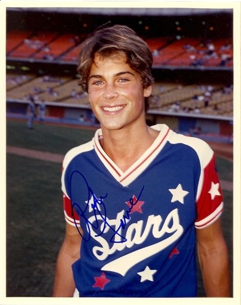 When he was pubescent and sun-kissed at a this baseball game. | 27 Flawless And Perfect Photos Of Young Rob Lowe Rob Lowe 80s, 90s Actors, 90s Men, Rob Lowe, Cameron Boyce, Men's Swimwear, Actrices Hollywood, Lady Bird, Cole Sprouse