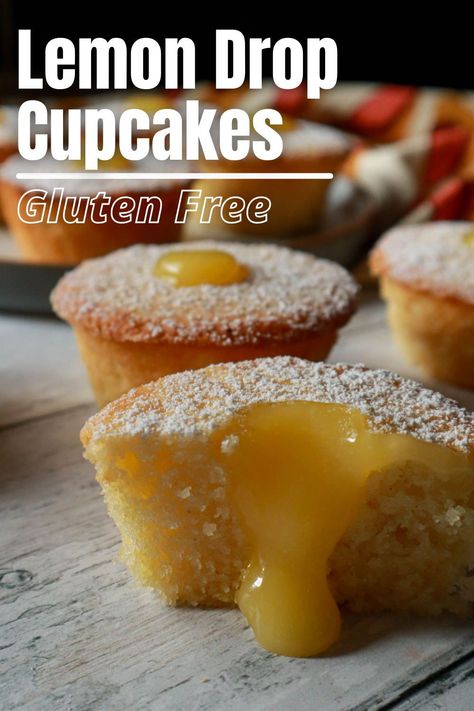 Gluten Free Christmas Cupcakes, Small Batch Gluten Free Desserts, Lemon Drop Cupcakes, Gluten Free Lemon Desserts, Hashimotos Diet, Gluten Free Lemon Drizzle Cake, Gluten Free Lemon Cupcakes, Gf Cupcakes, Gluten Free Cupcake