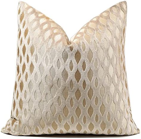 Amazon.com: Modern Velvet Ivory Gold Tone Pillow Cover, Cushion Cover, Decorative Square Pillow Cover, Luxury Modern Decorative Pillow for Couch Living Room Bedroom Cover 22x22, Ivory Gold (No Insert) : Home & Kitchen Couch Lumbar Pillow, 22x22 Pillow Cover Living Rooms, 22x22 Pillow Cover, Beige And Gold Living Room, Beige Couch Pillow Ideas, Glam Boho Living Room, Cream And Gold Living Room, Golden Aesthetic, Gold Pillow Covers