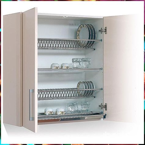 Kitchen Cabinet Organizer - With new awesome products unleashing everyday, visit to find what you have been searching for. DO IT IMMEDIATELY! Modern Crockery, Kitchen Unit Designs, Aluminum Kitchen Cabinets, Interior Design Kitchen Contemporary, Crockery Cabinet, Kitchens Cabinets, Kitchen Sink Design, Modern Cupboard Design, Kabinet Dapur