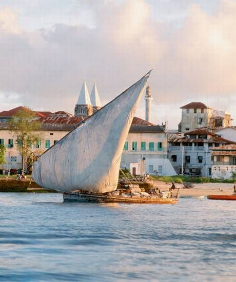 A dhow off Stone Town, Zanzibar, Tanzania Stone Town, Mombasa, Africa Travel, Oh The Places Youll Go, Travel Bucket List, Travel Bucket, Mozambique, Tanzania, Where To Go