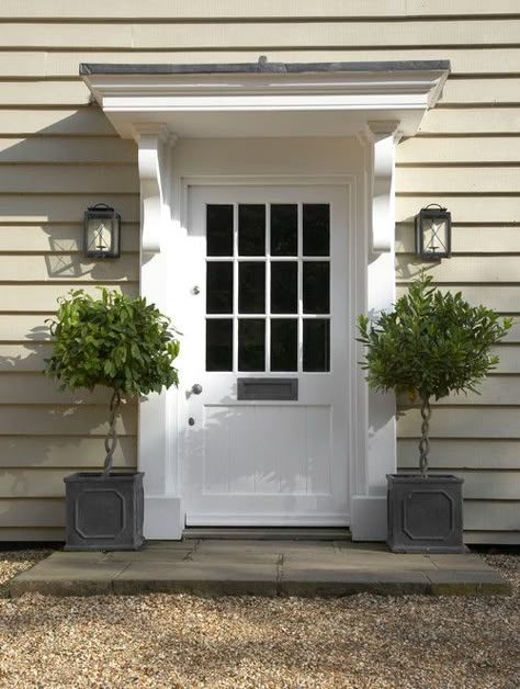 Mudroom Door, Front Door Overhang, Porch Overhang, Front Door Plants, Door Overhang, White Front Door, Door Awning, Farmhouse Entry, Creek House