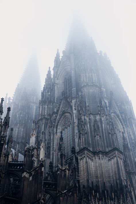 Gothic Churches Architecture, Abandoned Cathedral Aesthetic, Cologne Cathedral Wallpaper, Cologne Cathedral Aesthetic, German Cathedrals, Gothic Cathedral Aesthetic, Goth Cathedral, Cathedral Aesthetic, Goth Castle