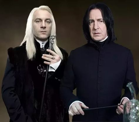 Snape And Lucius, Lucius Malfoy Cosplay, Lucious Malfoy, Snape Always, Alan Rickman Movies, Malfoy Family, Professor Severus Snape, Harry Potter Oc, Alan Rickman Severus Snape