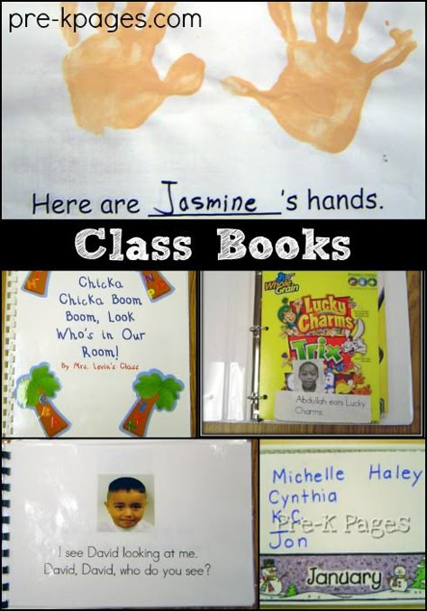 Have you ever made class books with your kids? There's nothing a child loves more than seeing his or her own picture in a book! Class books help create motivation to read and are great additions to... Class Books Kindergarten, Class Books Preschool, Create Motivation, Prek Literacy, Class Books, Preschool Language, Preschool Teachers, Preschool Literacy, Preschool Class