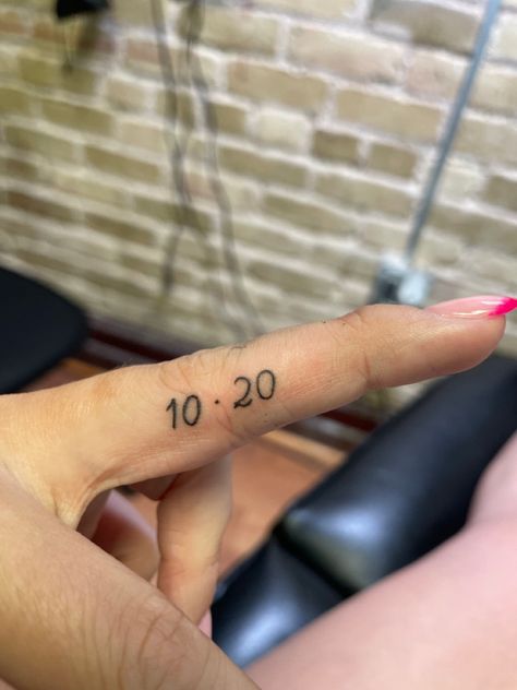 Number Tattoo On Finger, Finger Number Tattoo, Tattoo On Side Of Finger, Tattoo On Finger, Angel Number Tattoo, Number Tattoo, Number Tattoos, Side Tattoos, Angel Number