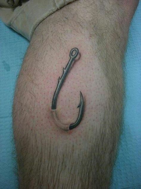 Fish hook in Skin tattoo Hook Tattoo, Fishing Hook Tattoo, Hook Tattoos, Hunting Tattoos, Country Tattoos, Hawaiian Tattoo, Tattoo Graphic, Cool Small Tattoos, Arrow Tattoos