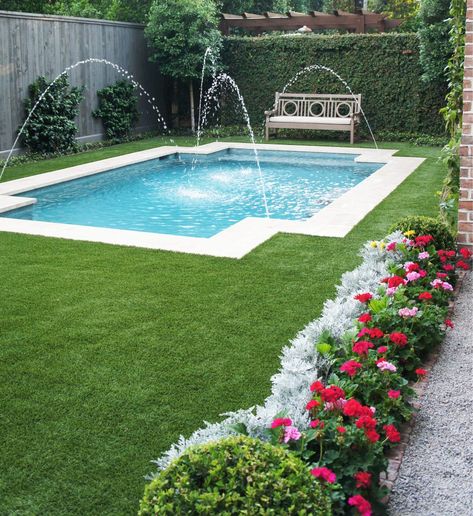 Modern English Garden — Lanson B. Jones & Co. English Garden Pool, Modern English Garden, English Landscape Garden, House Transformation, Parterre Garden, Pool Inspiration, Fireplace Seating, Garden Modern, Country Gardens