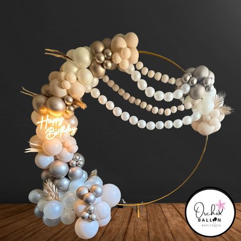 Celebrating 30 in style! 🌟🎈 Check out this stunning 6ft hoop adorned with a vibrant balloon garland and a ‘Happy Birthday’ light sign. Perfect for adding that extra sparkle to any special occasion! ✨ #BirthdayBash #BalloonArt #MilestoneMoments #CochraneBalloons #balloonhoop #30birthday Hoop Balloon Garland, Link Balloons, Birthday Lights, Light Sign, Balloon Art, Balloon Garland, Birthday Bash, Lighted Signs, 30th Birthday