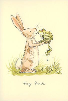 Anita Jeram, Arte Indie, Frog Prince, Rabbit Art, Bunny Art, A Frog, Art And Illustration, Childrens Illustrations, Childrens Art