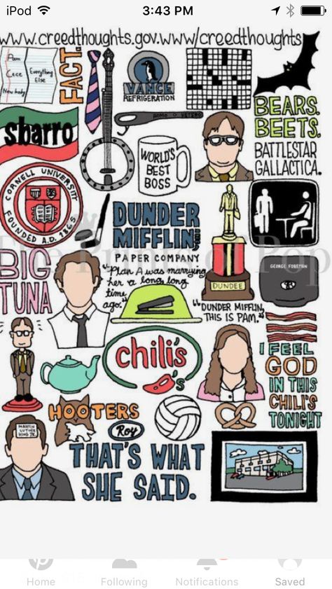 The Office Doodles, The Office Tattoo, Office Sketch, Welcome Home Quotes, Best Of The Office, The Office Stickers, Office Jokes, The Office Show, Office Paint