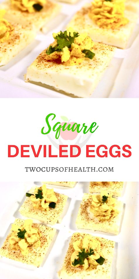 Square Deviled Eggs are a new and easy way to make perfectly beautiful deviled eggs every time. The wonderful taste is the same, but the technique is so much better. Egg Appetizer, Holiday Appetizers Easy, Incredible Recipes, Holiday Appetizers, Party Foods, Healthy Chef, Deviled Eggs, Spaghetti Squash, Cookies Recipes Chocolate Chip