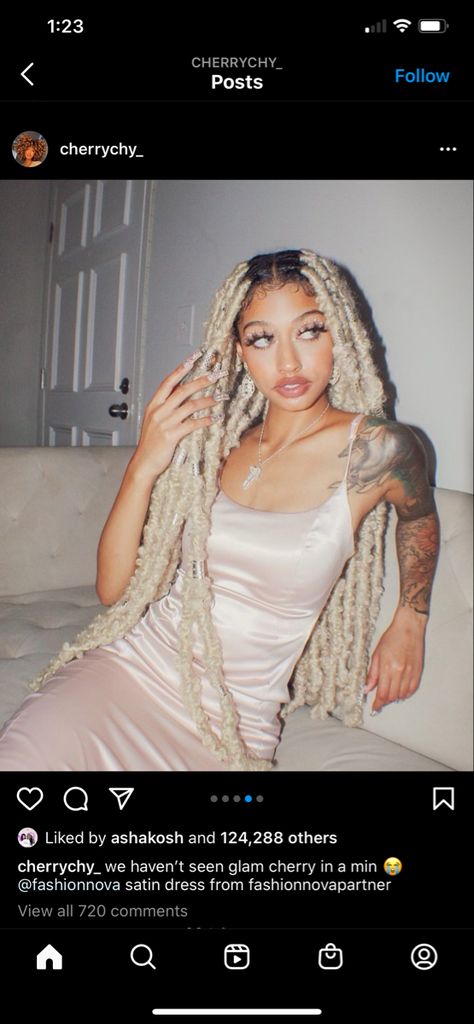 Blonde Faux Locs, Faux Locs Blonde, Locs Blonde, Boho Locs, Curly Hair Videos, Faux Locs Hairstyles, Protective Hairstyles Braids, Dope Hairstyles, Hair Crush