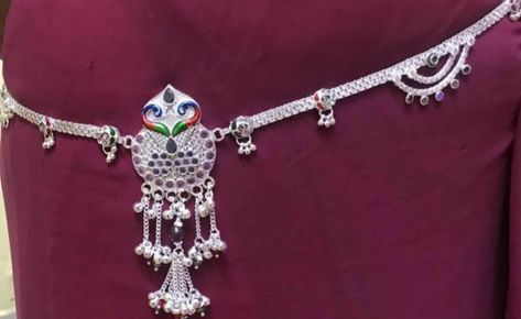 Silver kamarband Design| silver kamarbelt design| Silver Kamarband, Rajasthani Jewellery, Latest Bridal Lehenga, Silver Bracelets For Women, Beaded Belt, Designer Jewellery, My Photo Gallery, Design Silver, Bridal Jewelry Sets