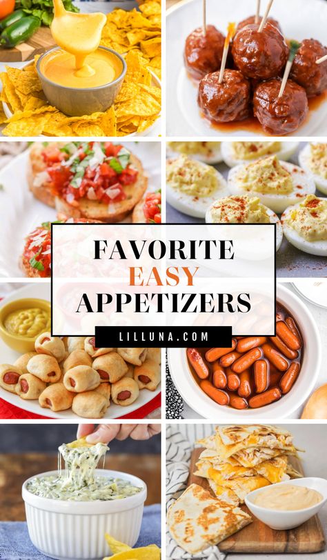 Start your party off right with these easy appetizers - a few ingredients, quick prep, or make-ahead, one way or another they are ALL easy! #appetizers #easyappetizers #easyapps #easyrecipes #appetizerrecipes Dollar General Appetizers, Easy Appetizers For Two, Quick Cheap Appetizers, Make Ahead Horderves Appetizers Easy, Afternoon Appetizers Simple, Super Simple Appetizers, Low Cost Appetizers, Three Ingredient Appetizers, Non Bake Appetizers