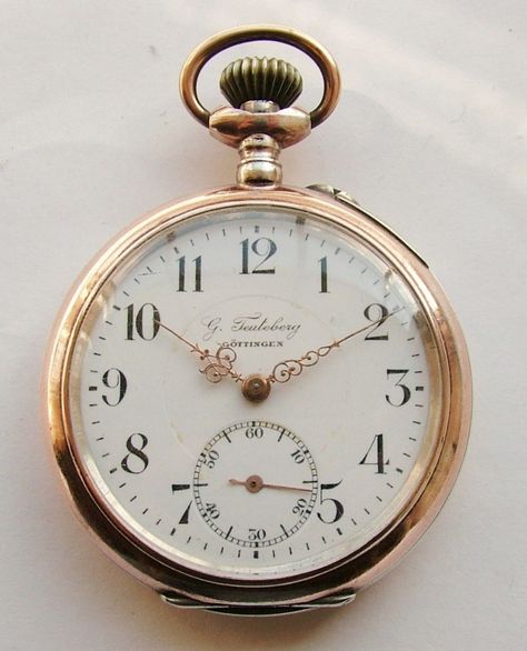 1920s G Teuteberg Gottingen silver pocket watch #vintagewatch Vintage Wrist Watch, Old Pocket Watches, Antique Pocket Watch, Old Watch, Collection Illustration, Silver Pocket Watch, Black Wall Clock, Watches Collection, Pocket Watch Antique