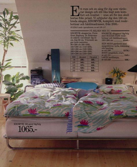 Ikea Bed Frame Metal, Vintage Ikea Bed Frame, Ikea 90s Catalog, 1980s Ikea, Vintage Ikea, Ikea Vintage Catalog, Ikea Bed Frames, Ikea Catalog, Ikea Bed