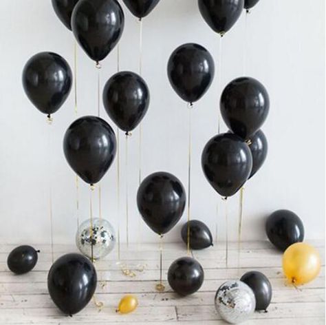 30pcs/lot 2.2g Pearl Black White Silver Latex Balloons Birthday Wedding Party Decorations Air Helium balloons Kids Gifts baloons-in Ballons & Accessories from Home & Garden on Aliexpress.com | Alibaba Group Ideas For Birthday Party, Ideas Birthday Party, Mr Onederful Birthday, Mickey First Birthday, Happy Birthday Wallpaper, Black And White Theme, Black Balloons, Birthday Meme, Baby Birthday Party