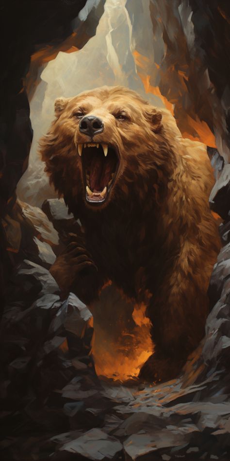 Celtic Monsters, Dire Bear, Mythology Monsters, Bear Reference, Short Faced Bear, Pathfinder Rpg Characters, Bear Cave, Bear Attack, Cave Bear