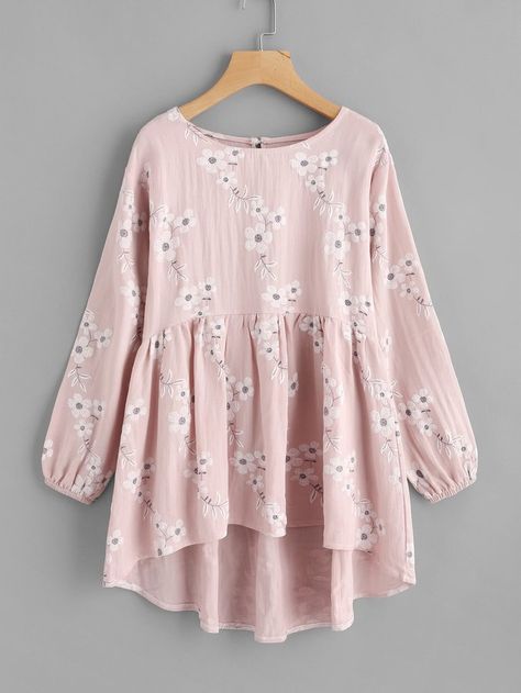 Babydoll Blouse, Pakaian Feminin, Fashion Tops Blouse, Trendy Fashion Tops, Fashion Attire, Designs For Dresses, Stylish Dress Designs, Mode Hijab, Mode Style