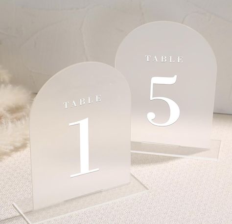 https://amzn.to/3skJsK9 Frosted Table Numbers, Frosted Acrylic Table Numbers, Arch Table Numbers, Arch Table, Acrylic Table Numbers, Amazon Wedding, Im Getting Married, Table Markers, Table Placements