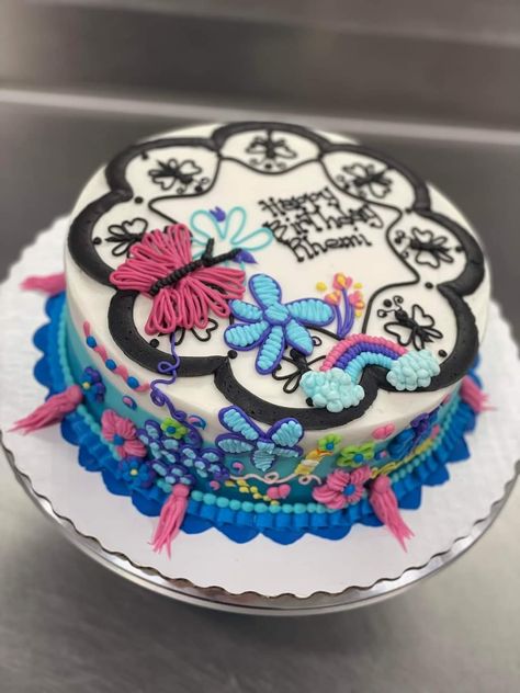 Small Encanto Cake, Encanto Pull Apart Cupcakes, Encanto Birthday Cake Ideas, Encanto Sheet Cake Ideas, Encanto Sheet Cake, Encanto Birthday Party Cake Isabella, Encanto Birthday Sheet Cake, Disney Encanto Birthday Cake, Mirabelle Cake Encanto