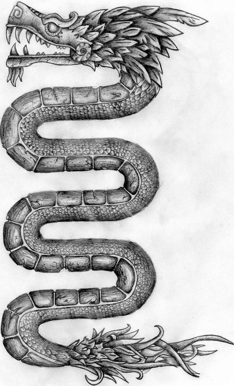 Aztec Serpent Tattoo, Aztec Serpent, Traditional Chicano Tattoos, Quetzalcoatl Tattoo, Aztec Warrior Tattoo, Aztec Tattoos Sleeve, Aztec Drawing, Art Chicano, Aztec Artwork