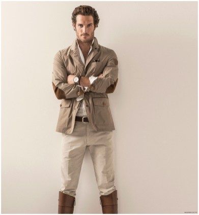 Massimo-Dutti-Equestrian-Mens-Collection-Spring-Summer-2015-042 Moda Safari, Men's Equestrian, Safari Outfit, Safari Outfits, Preppy Shorts, Safari Jacket, Safari Style, Equestrian Style, Gentleman Style