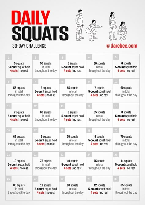 Daily Squats Challenge Daily Squats, Squats Challenge, Daily Workout Challenge, Darebee Workout, Health 2023, Squats Workout, Cardio Challenge, Beginners Workout, Fitness Challenges