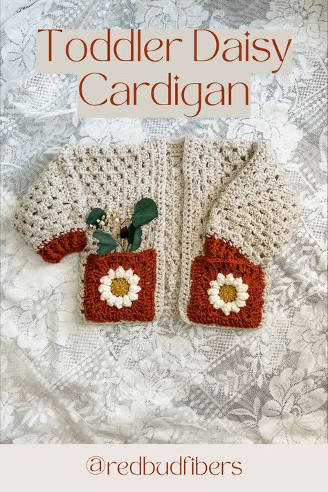 Durant Oklahoma, Daisy Cardigan, Crochet Bib, Crochet Toddler, Kit Bebe, Crochet Baby Clothes, Ideas Crochet, Diy Crochet Projects