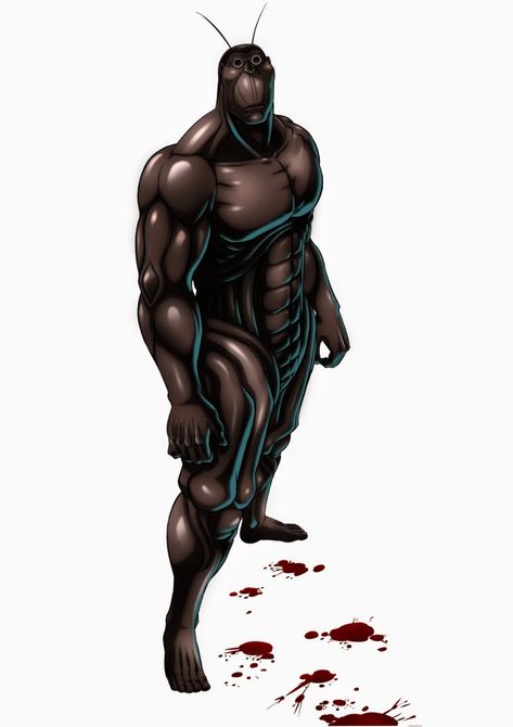 Terraformars (テラフォーマー, Terafōmā) are evolved humanoid cockroaches who live on Mars. They possess physical traits and skills that greatly surpass those of normal humans. They also appear to be somewhat intelligent and have a natural hatred for humans; much like how humans hate cockroaches. The Terraformars are human-sized Martian cockroaches with humanoid bodies. They bear a physical resemblance to Homo erectus. Terra Formars, Physical Traits, Stewie Griffin, Stag Beetle, Human Language, Marvel Superhero Posters, Tokyo Ghoul Kaneki, One Piece Images, Space Program