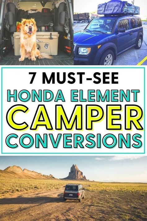 Looking for Honda Element Camper inspiration? Look no further! This list of Honda Element camper conversions is sure to give you plenty of ideas. You can buy a Honda Element conversion kit or do it yourself! These converted Honda Elements are DIY, but I’ve included conversion kit resources here too. Honda Element Camper Conversion, Prius Camping, Honda Element Camping, Honda Element Camper, Camper Inspiration, Pop Up Camper Trailer, Sleeping In Your Car, Suv Camper, Cargo Trailer Conversion