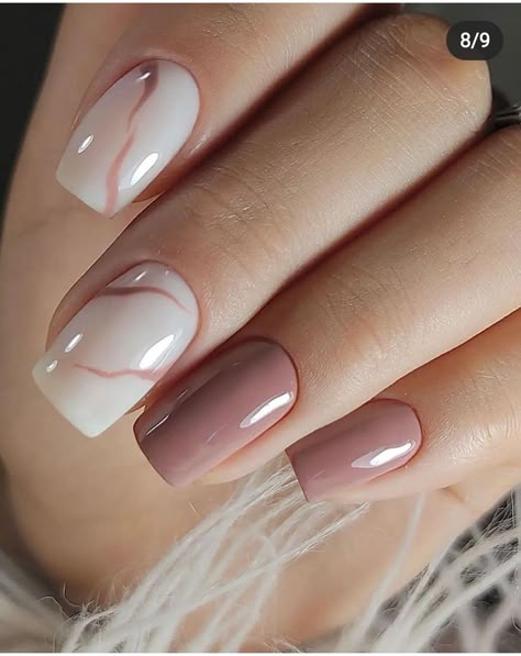 Squavol Nails Design, Natural Matte Nails, Mauve Manicure, Nails Pattern, Plaid Material, Hello Nails, Fall Gel Nails, Fancy Nails Designs, Simple Gel Nails