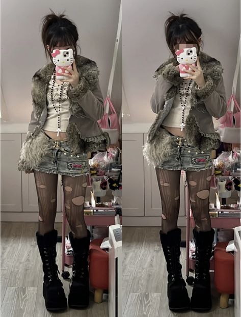 Japanese Punk Fashion, Harajuku Outfit, 2000s Japanese Fashion, 일본 패션, Gyaru Fashion, Alt Fashion, Alternative Outfits, Really Cute Outfits, Harajuku Fashion