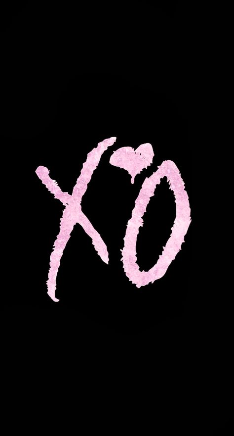 Xo Wallpaper The Weeknd Pink, Black And Pink Asthetics Wallpaper, Xo Poster The Weeknd, Xoxo Aesthetic Wallpaper, Pink The Weeknd Wallpaper, Enhypen Xo Logo, Xo Enhypen Pfp, Pink And Black Aesthetic Pictures, Pink Baddie Wallpaper Iphone