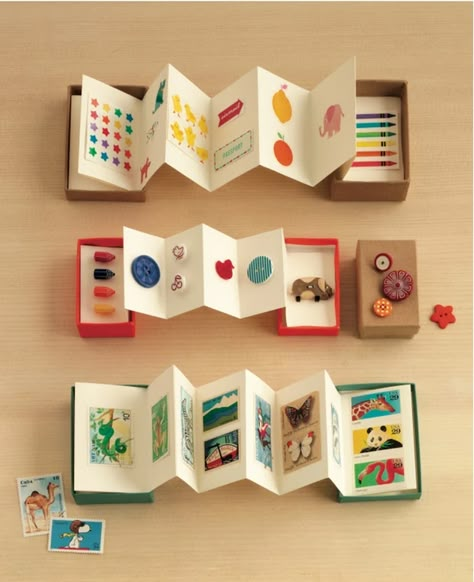 Matchbox Crafts, Penanda Buku, Easy Art For Kids, Match Boxes, Matchbox Art, Summer Scrapbook, Bookmaking, Book Arts, Handmade Books