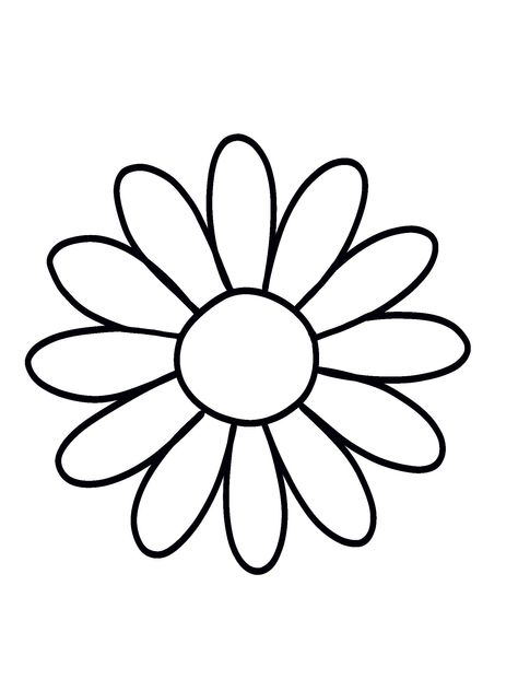 Simple Flower Images, Simple Daisy Drawing, Punching Drawing, Flower Drawing Design Simple, Simple Pictures To Draw, Cute Easy Coloring Pages, Easy Simple Drawings, Shoe Coloring Pages, Taylor Swift Coloring Pages