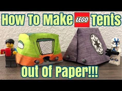 (959) How To Make Custom LEGO Tents! Made Easy With Paper Printout! - YouTube Army Tent, Custom Lego, Lego Star, Professional Templates, Lego Star Wars, Print Templates, Make It Simple, Tent, Doll House