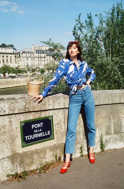 Fête Impériale Alice Shirt and Carel Kina Shoes Carel Shoes Outfit, Rouje Jeans, Carel Kina, Carel Shoes, French Boutique, Red Sunglasses, Shoes Outfit, Girl Things, French Brands