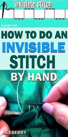 Invisible Stitch By Hand, Blind Hem Stitch, Blind Hem, Invisible Stitch, Couple Hands, Sewing 101, Hem Stitch, Sew Ins, Costura Diy