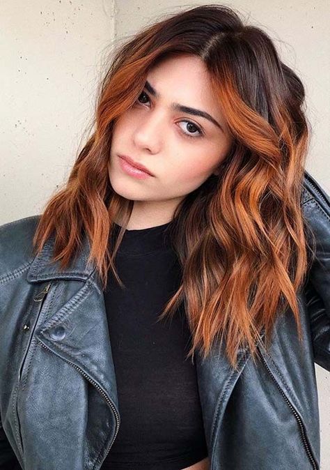 Copper Balayage Hair, Hair Coloring Techniques, Copper Balayage, Blonde Hairstyle, Ginger Hair Color, Highlights Blonde, Coloring Techniques, Hair Color Shades, Copper Hair Color