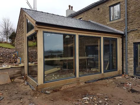 Brick Outbuilding, Zinc Extension, Garage Greenhouse, Barn Extension, House Porch Design, Oak Framed Extensions, Brick Extension, Orangery Extension, Cottage Extension