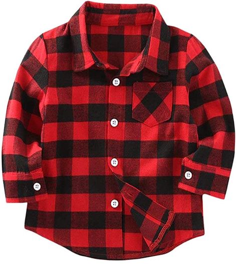 Matching Family Christmas Sweaters, Red Clothing, Toddler Wearing, Red Plaid Flannel, Boys Plaid, Kids Fabric, Long Sleeve Plaid Shirt, Long Sleeve Plaid, Plaid Flannel Shirt